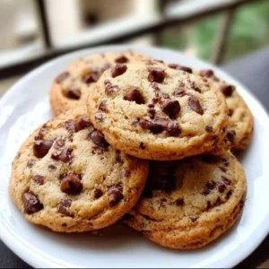 Best Homemade Soft Chocolate Chip Cookies Recipe 3 Homemade soft chocolate chip cookies on a cooling rack