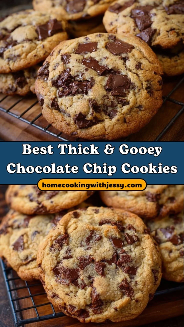 Best Thick & Gooey Chocolate Chip Cookies | Soft, Chewy Bakery-Style 2 Best Thick & Gooey Chocolate Chip Cookies | Soft, Chewy Bakery-Style