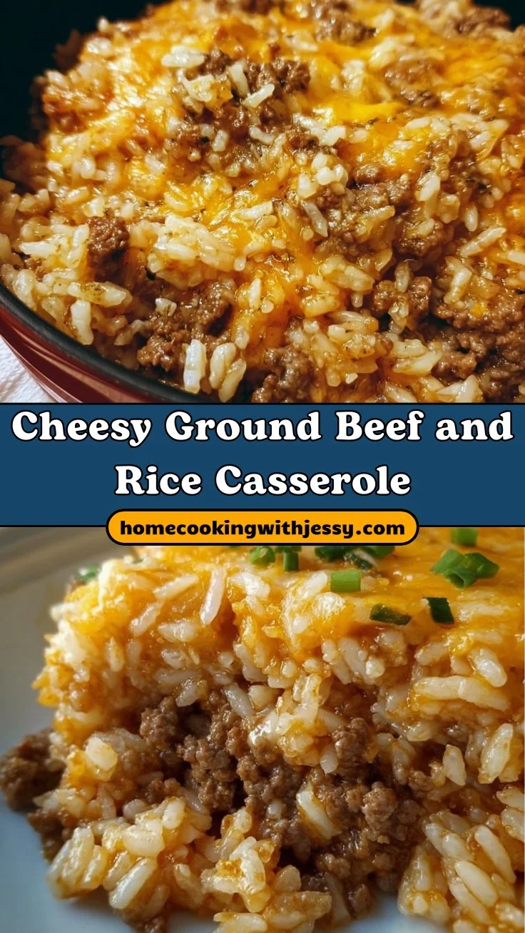 Cheesy Ground Beef and Rice Casserole