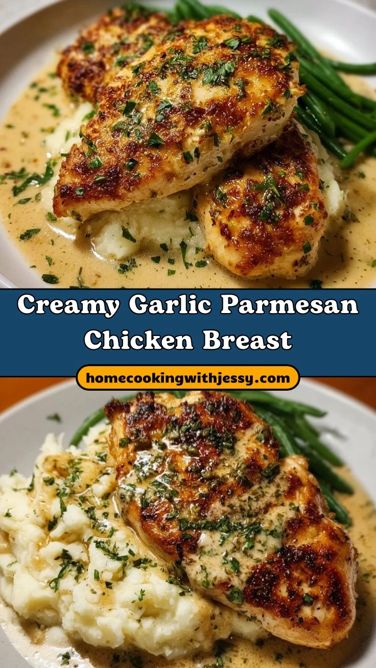 Creamy Garlic Parmesan Chicken Breast 2 Creamy Garlic Parmesan Chicken Breast