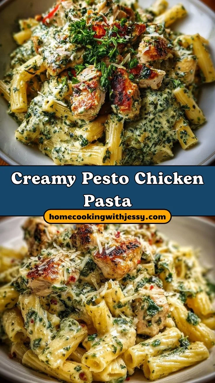 Creamy Pesto Chicken Pasta 2 Creamy Pesto Chicken Pasta