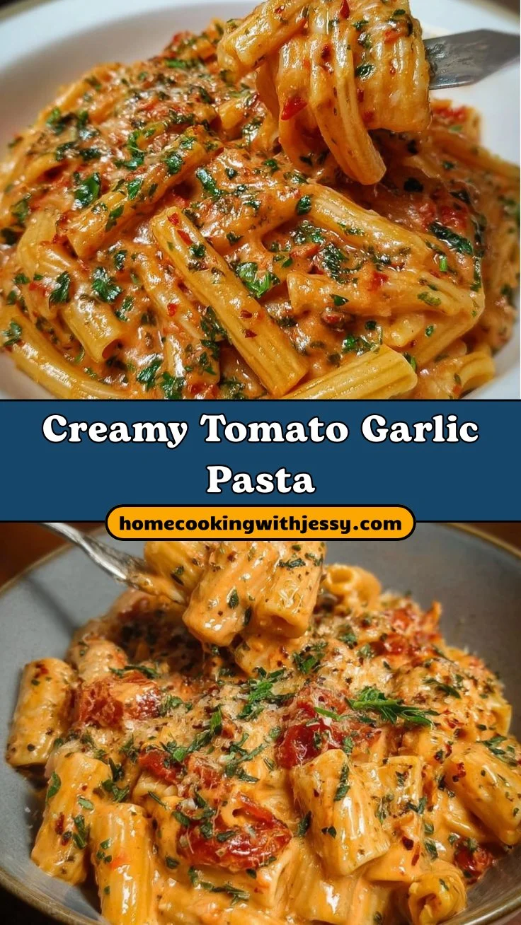Creamy Tomato Garlic Pasta 2 Creamy Tomato Garlic Pasta