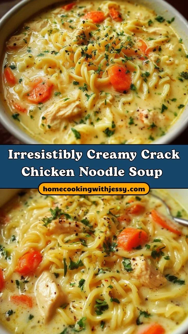 Irresistibly Creamy Crack Chicken Noodle Soup You'll Love 2 Irresistibly Creamy Crack Chicken Noodle Soup You'll Love
