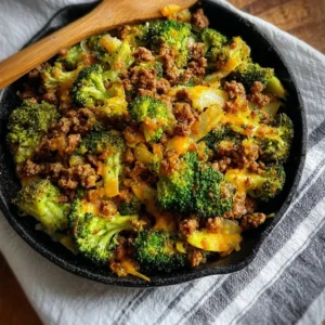 Keto Hamburger Broccoli Skillet 3 Keto Hamburger Broccoli Skillet with delicious low-carb ingredients