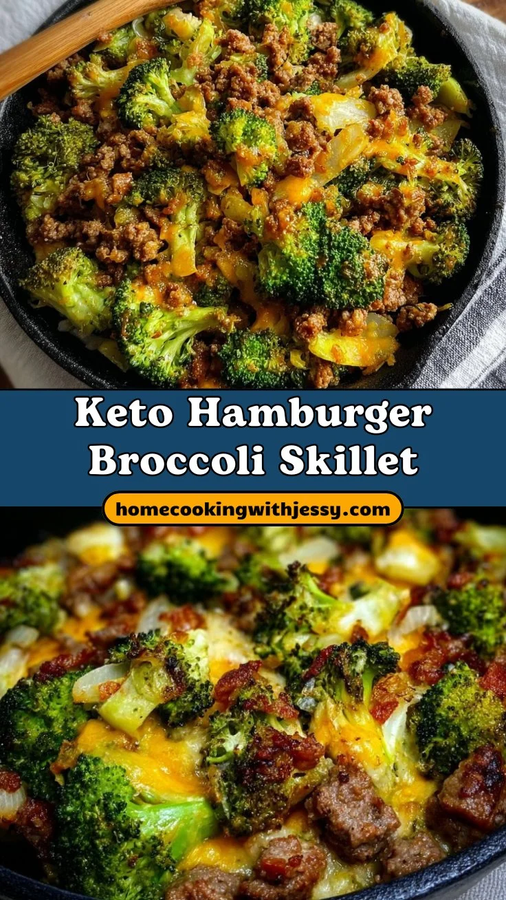 Keto Hamburger Broccoli Skillet 2 Keto Hamburger Broccoli Skillet