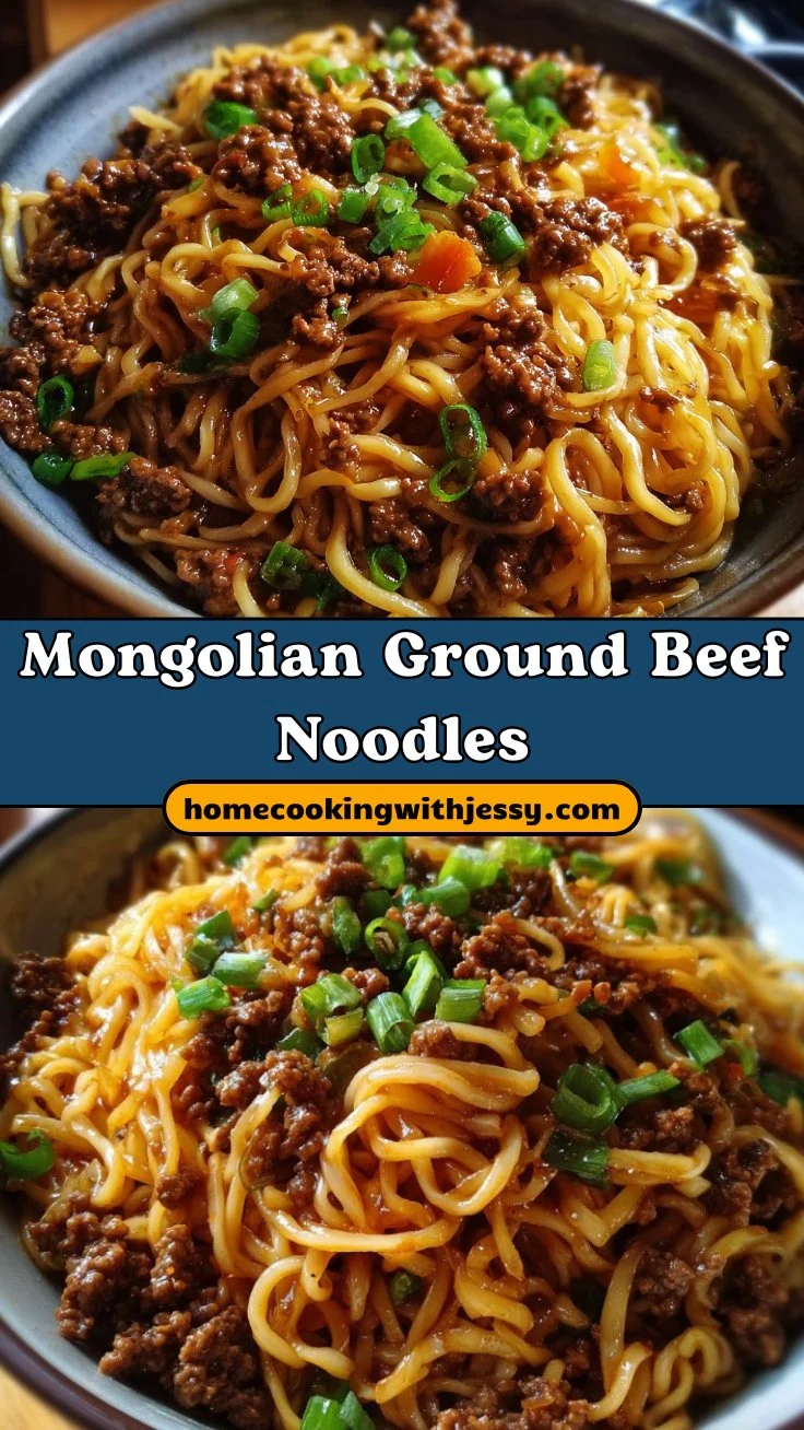 Mongolian Ground Beef Noodles