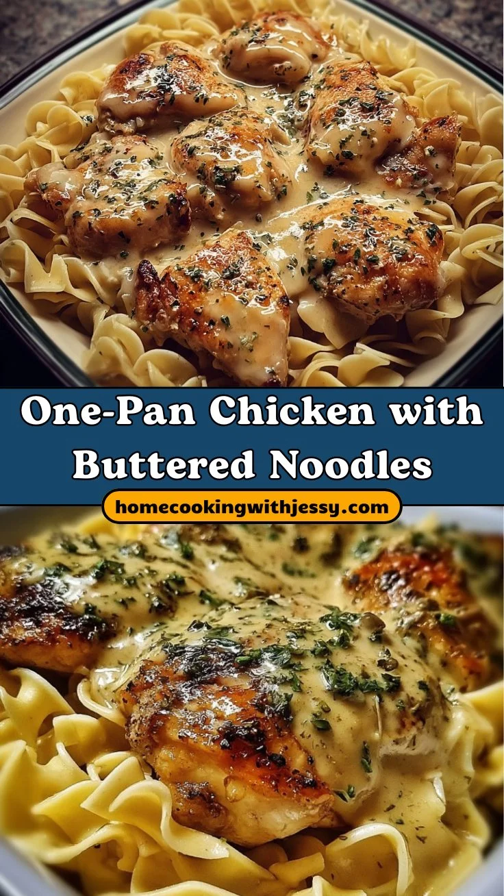One-Pan Chicken with Buttered Noodles 2 One-Pan Chicken with Buttered Noodles