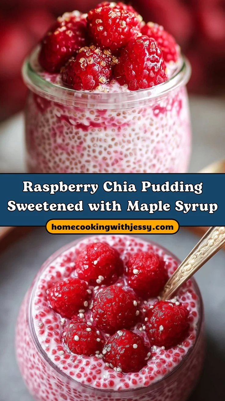 Raspberry Chia Pudding Sweetened with Maple Syrup