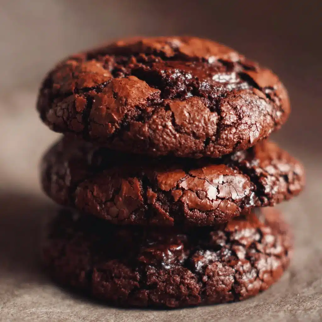 Delicious brownie cookies with chocolate chips on a plate