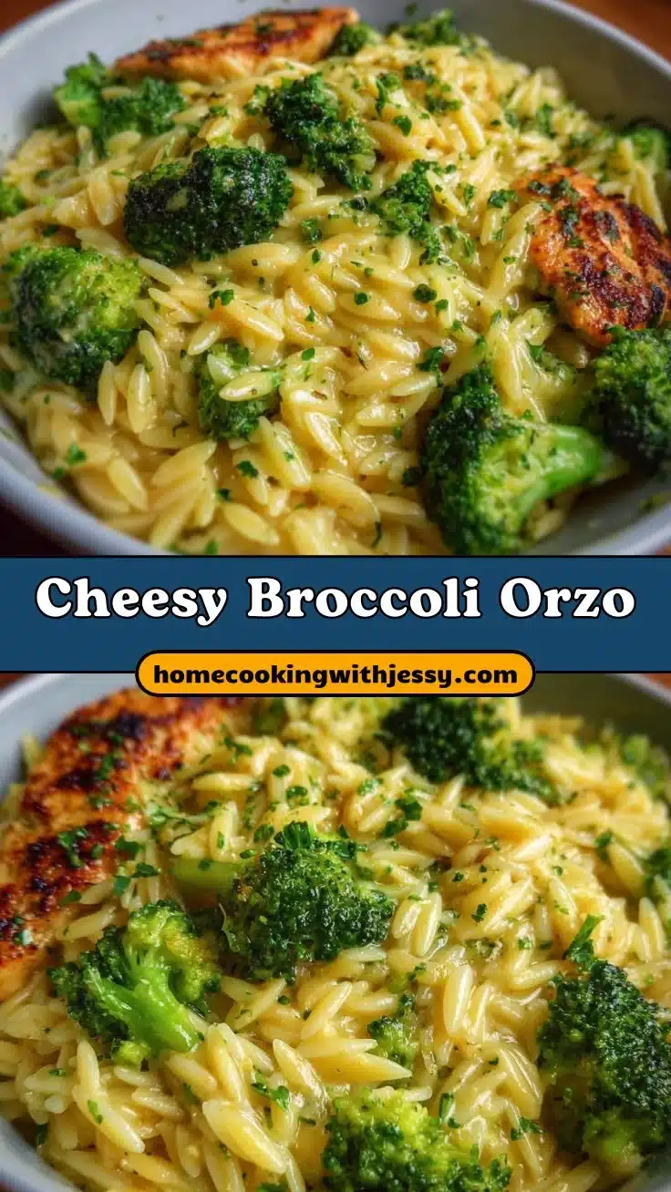 Cheesy Broccoli Orzo 2 Cheesy Broccoli Orzo