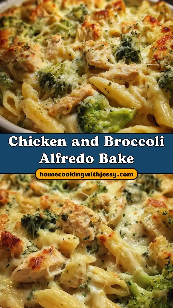 Chicken and Broccoli Alfredo Bake