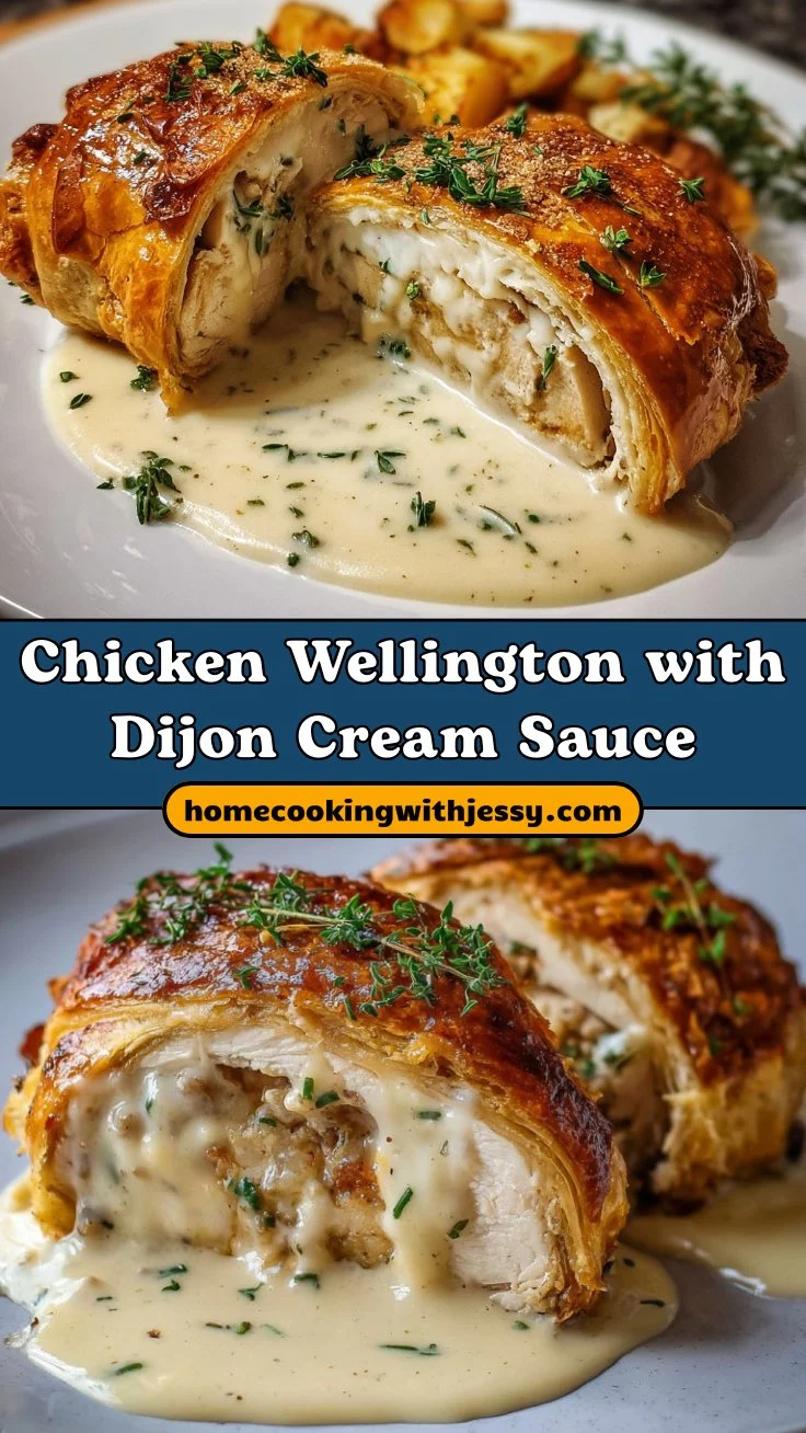 Chicken Wellington with Dijon Cream Sauce 2 Chicken Wellington with Dijon Cream Sauce