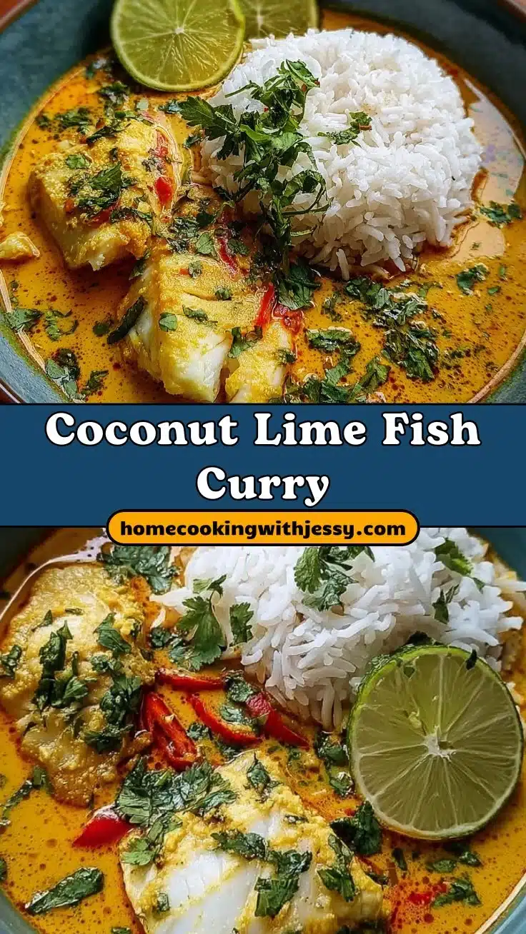 Coconut Lime Fish Curry with Jasmine Rice