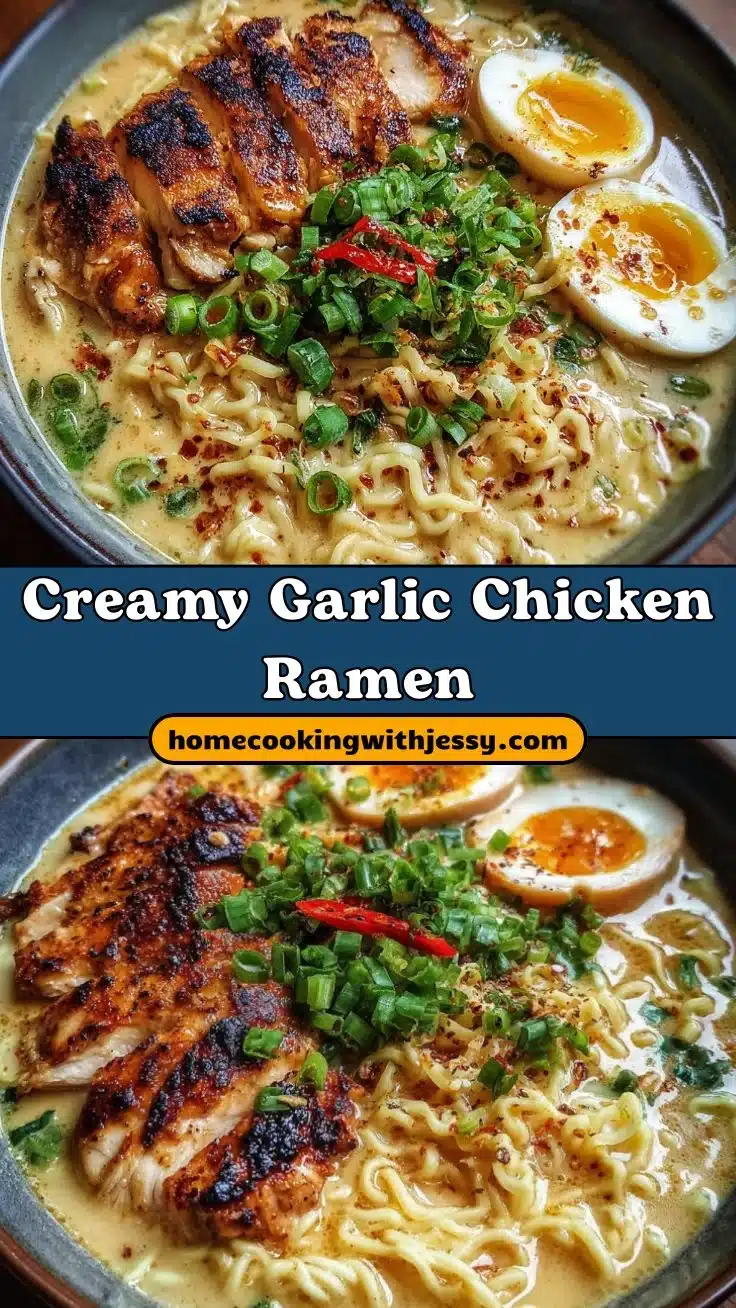 Creamy Garlic Chicken Ramen