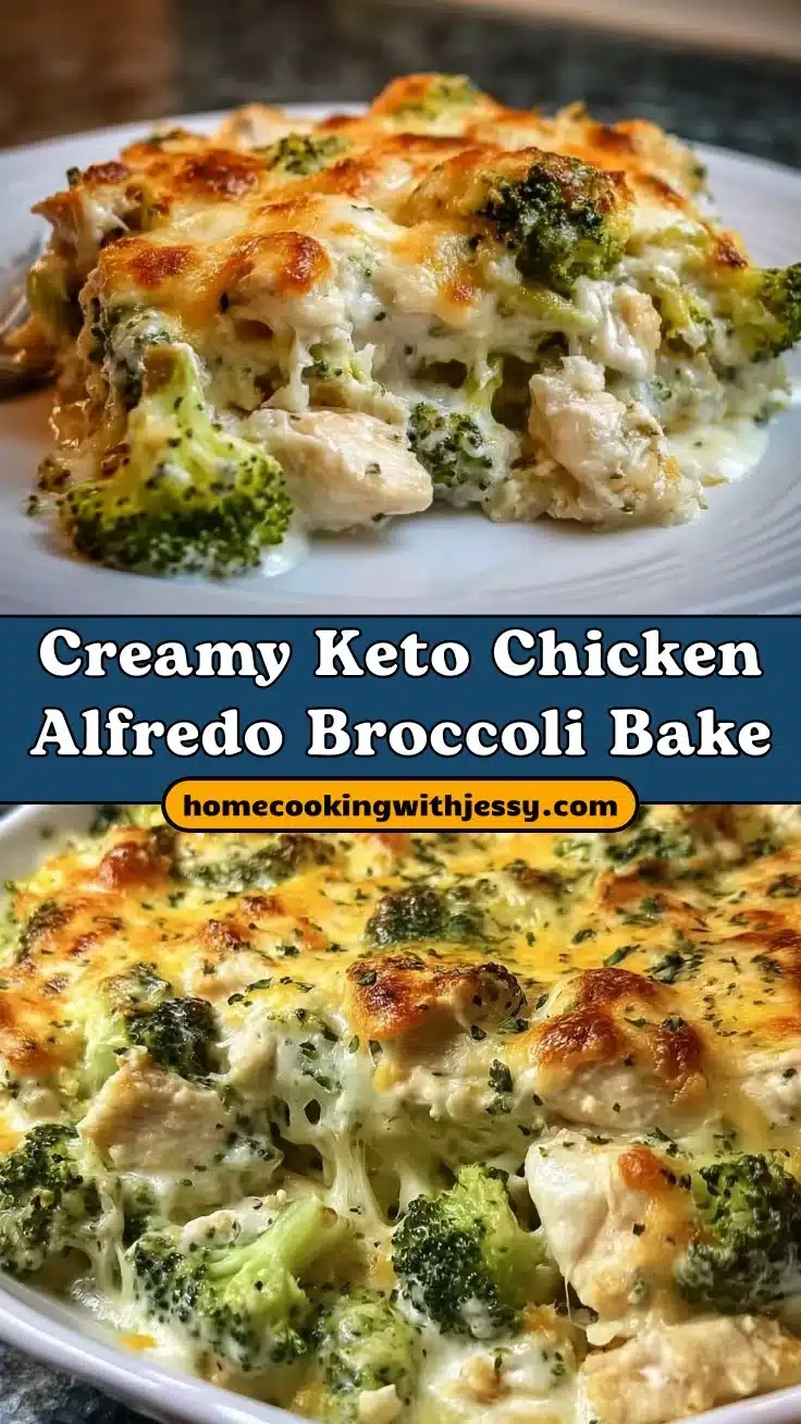 Creamy Keto Chicken Alfredo Broccoli Bake 2 Creamy Keto Chicken Alfredo Broccoli Bake