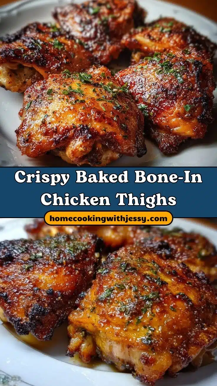 Crispy Baked Bone-In Chicken Thighs