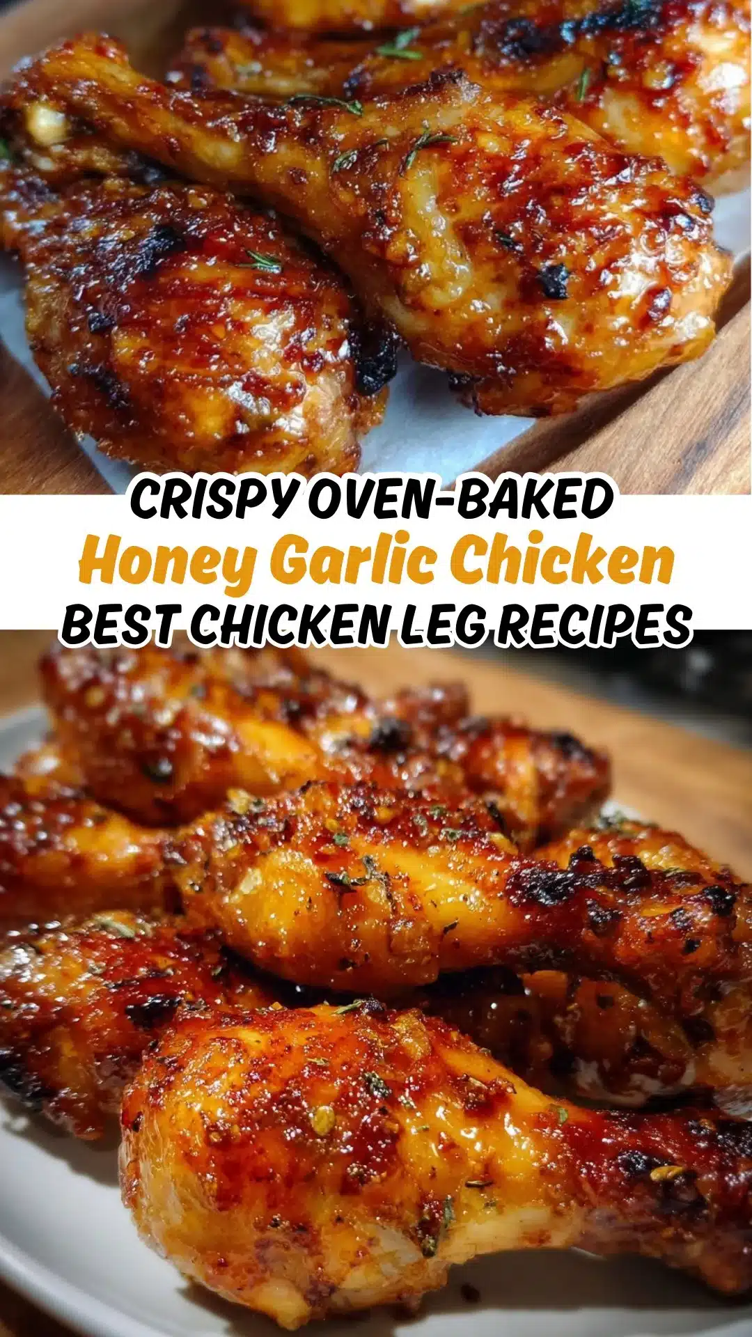 Crispy Oven-Baked Honey Garlic Chicken Drumsticks