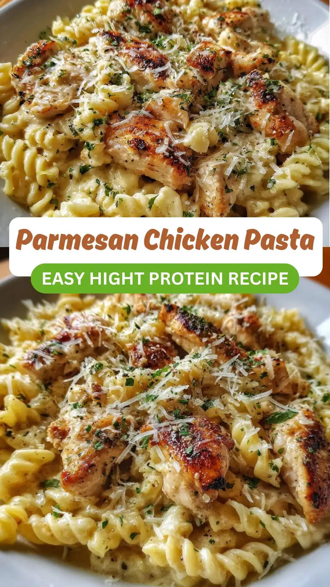 Crockpot Garlic Parmesan Chicken Pasta