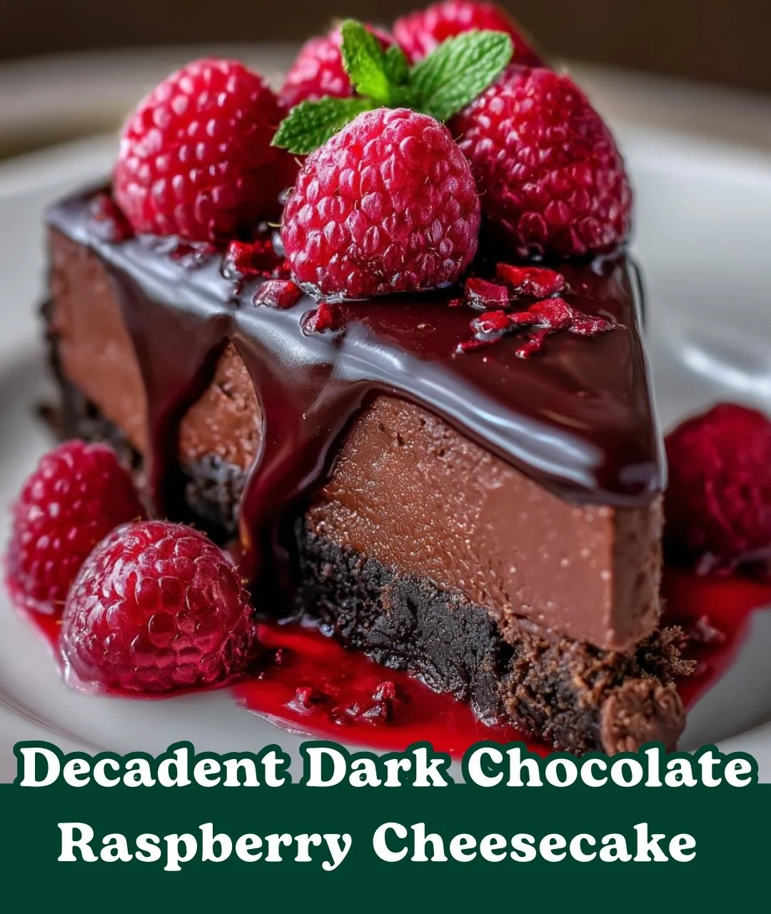 Decadent Dark Chocolate Raspberry Cheesecake 2 Decadent Dark Chocolate Raspberry Cheesecake