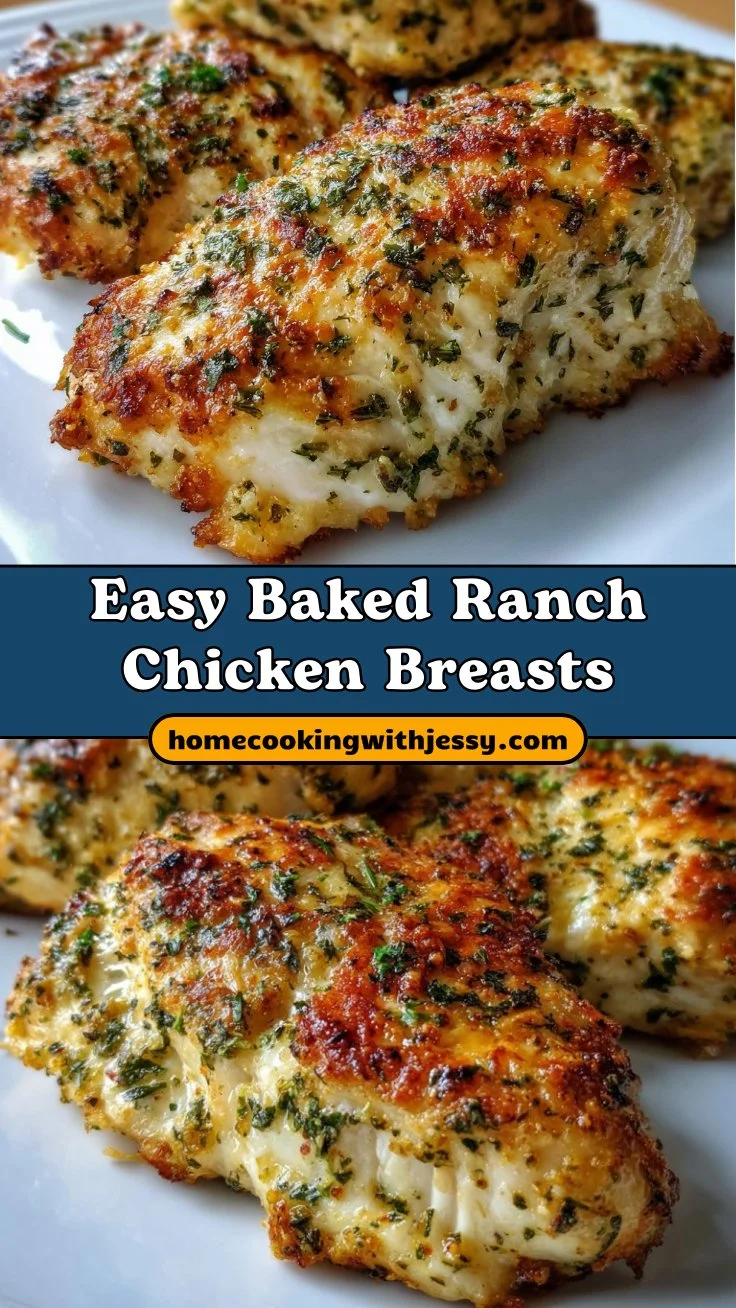 Easy Baked Ranch Chicken Breasts 2 Easy Baked Ranch Chicken Breasts