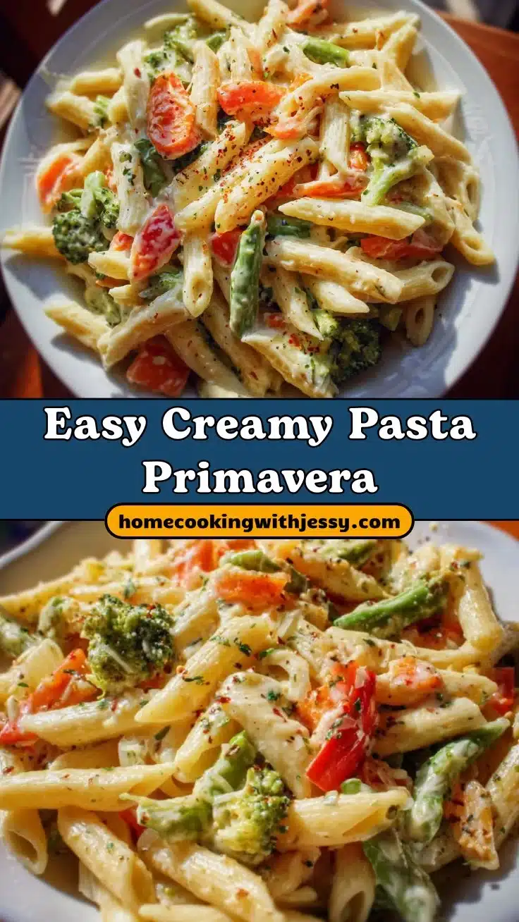 Easy Creamy Pasta Primavera