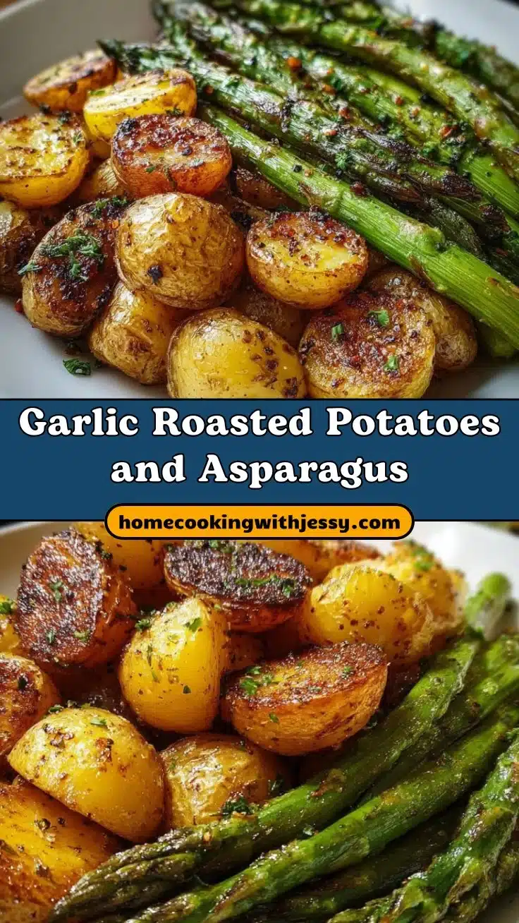Garlic Roasted Potatoes and Asparagus