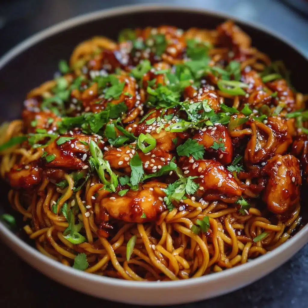 Irresistible Sticky Garlic Chicken Noodles Recipe Under 30 Minutes