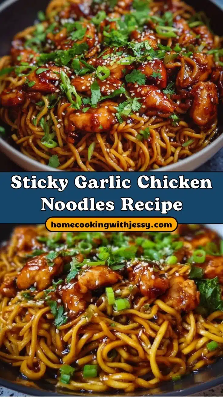 Irresistible Sticky Garlic Chicken Noodles Recipe Under 30 Minutes