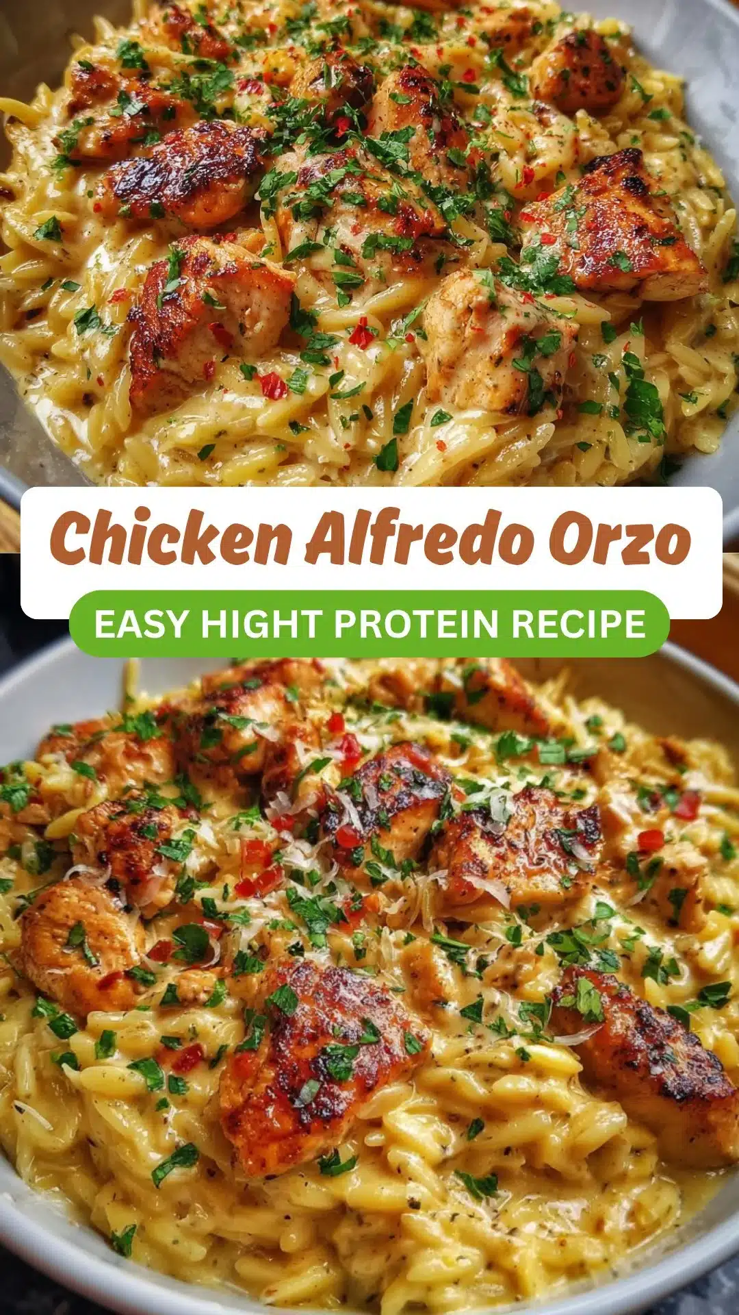 One-Pot Cajun Chicken Alfredo Orzo