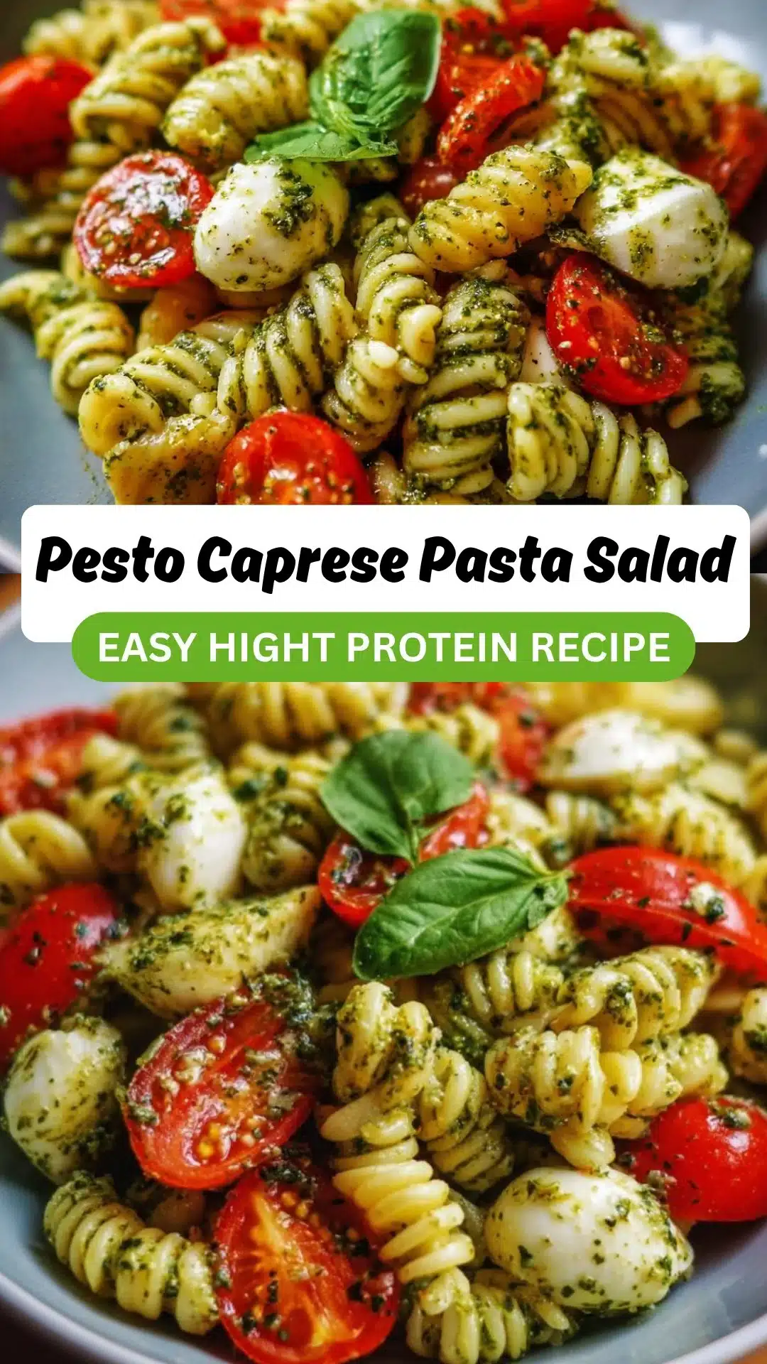Pesto Caprese Pasta Salad