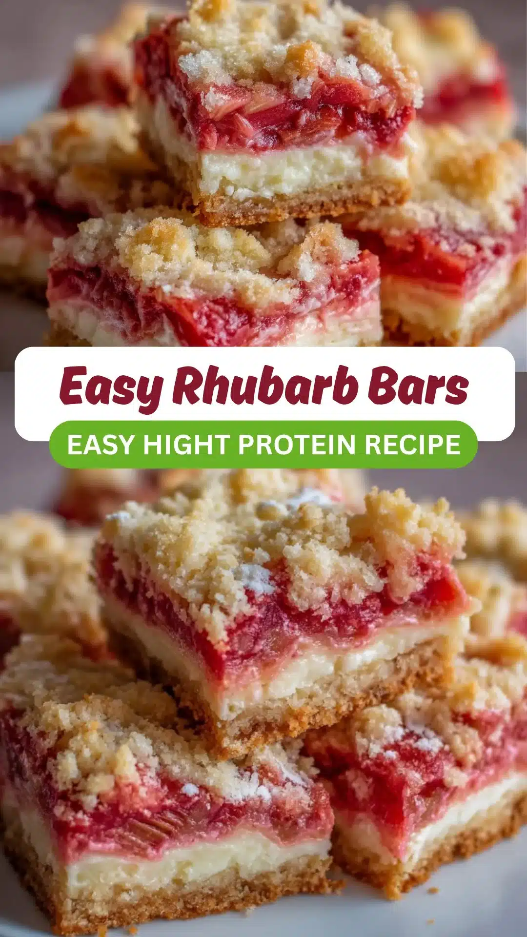 Rhubarb Bars with Cream Cheese