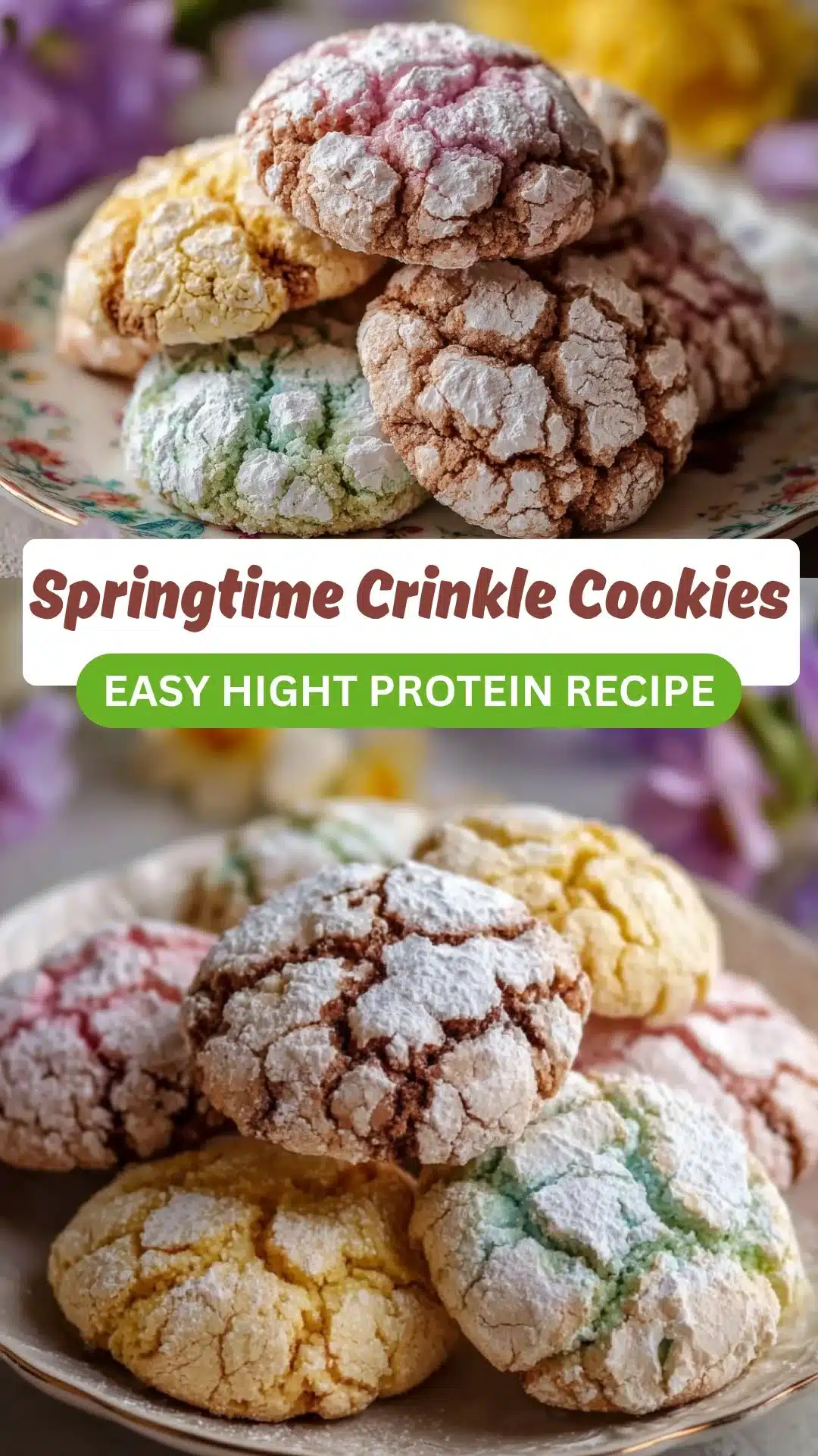 Springtime Crinkle Cookies