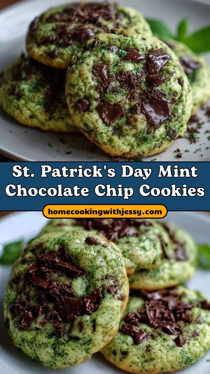 St. Patrick's Day Mint Chocolate Chip Cookies