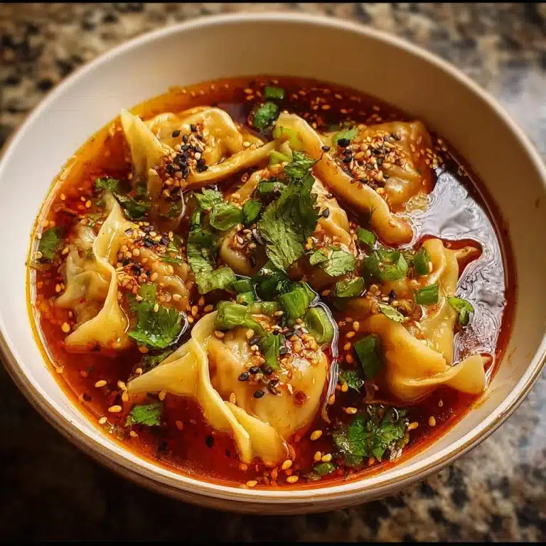 Wontons in Spicy Gochujang Broth 2 Wontons in Spicy Gochujang Broth