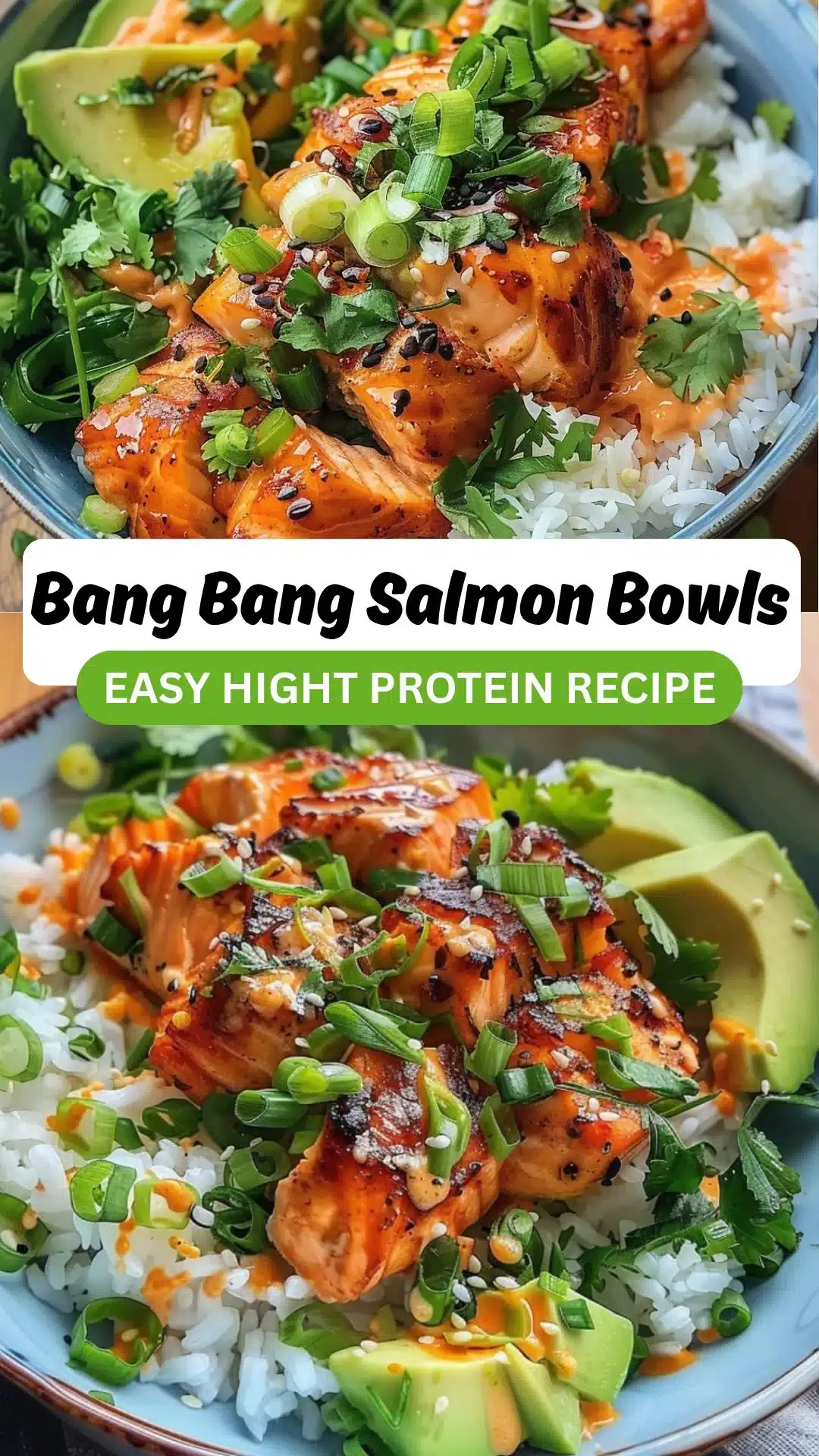 Bang Bang Salmon and Coconut Rice Bowls