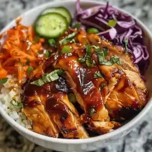 BBQ Chicken Bowls 3 Delicious BBQ Chicken Bowls with fresh ingredients and vibrant colors
