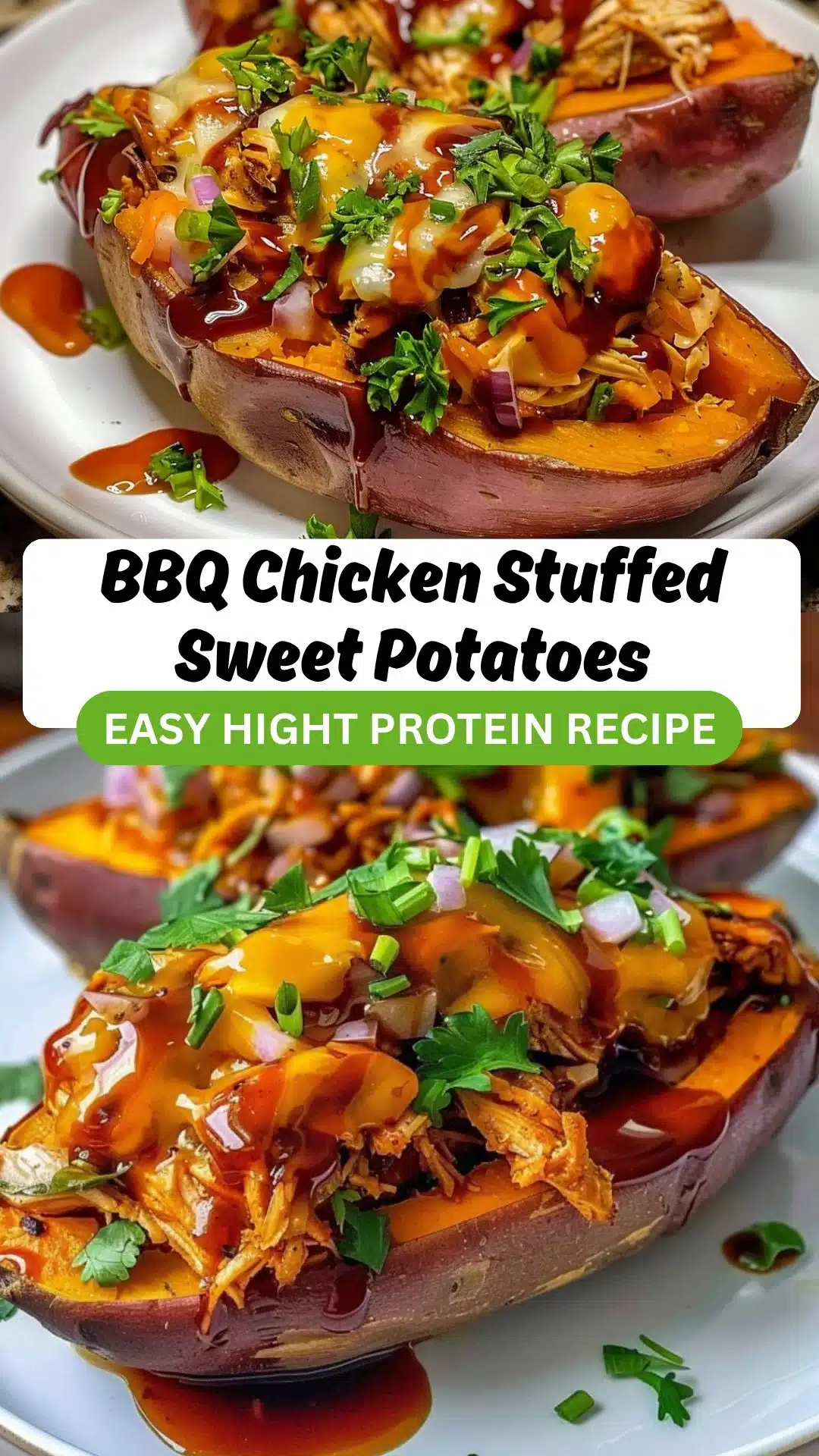 BBQ Chicken Stuffed Sweet Potatoes 2 BBQ Chicken Stuffed Sweet Potatoes