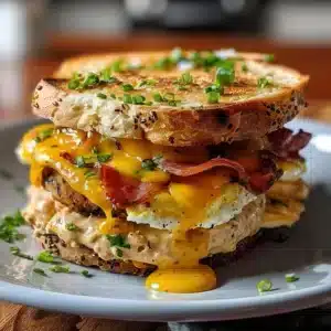 Delicious Chipotle breakfast sandwich with avocado, eggs, and spicy sauce