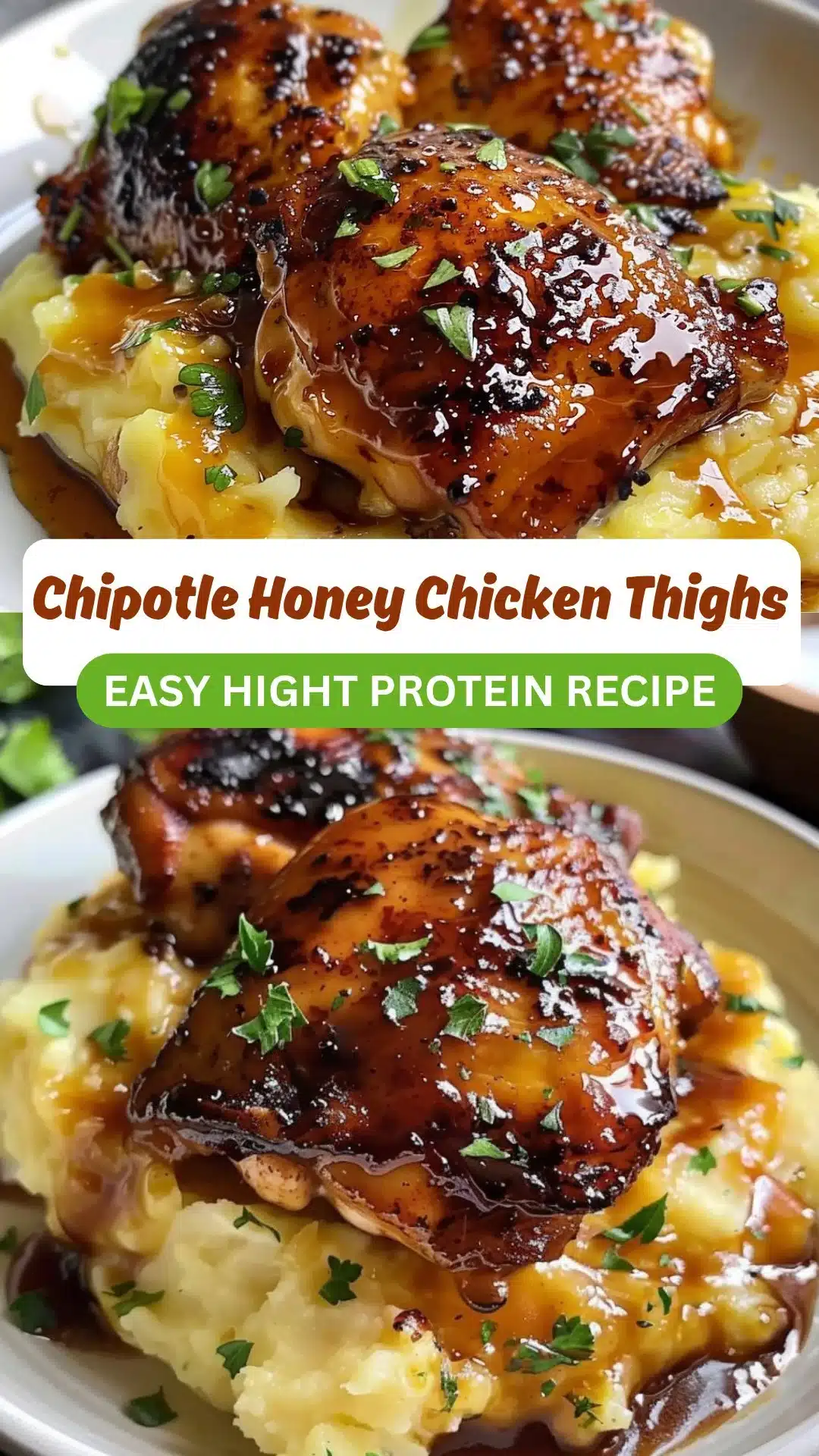 Chipotle Honey Chicken Thighs with Smoked Gouda Mashed Potatoes 2 Chipotle Honey Chicken Thighs with Smoked Gouda Mashed Potatoes