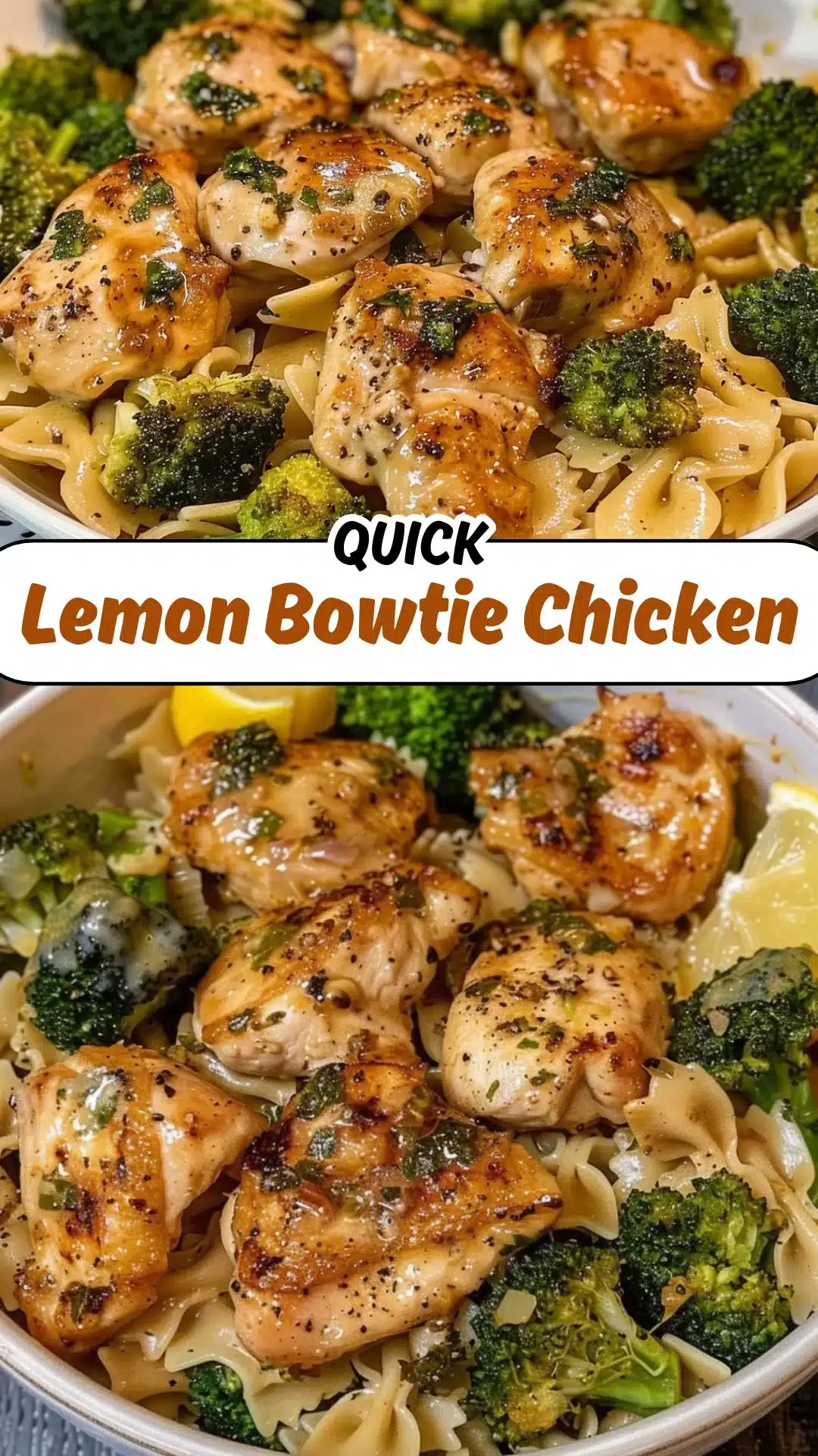 Cowboy Butter Lemon Bowtie Chicken with Broccoli 2 Cowboy Butter Lemon Bowtie Chicken with Broccoli