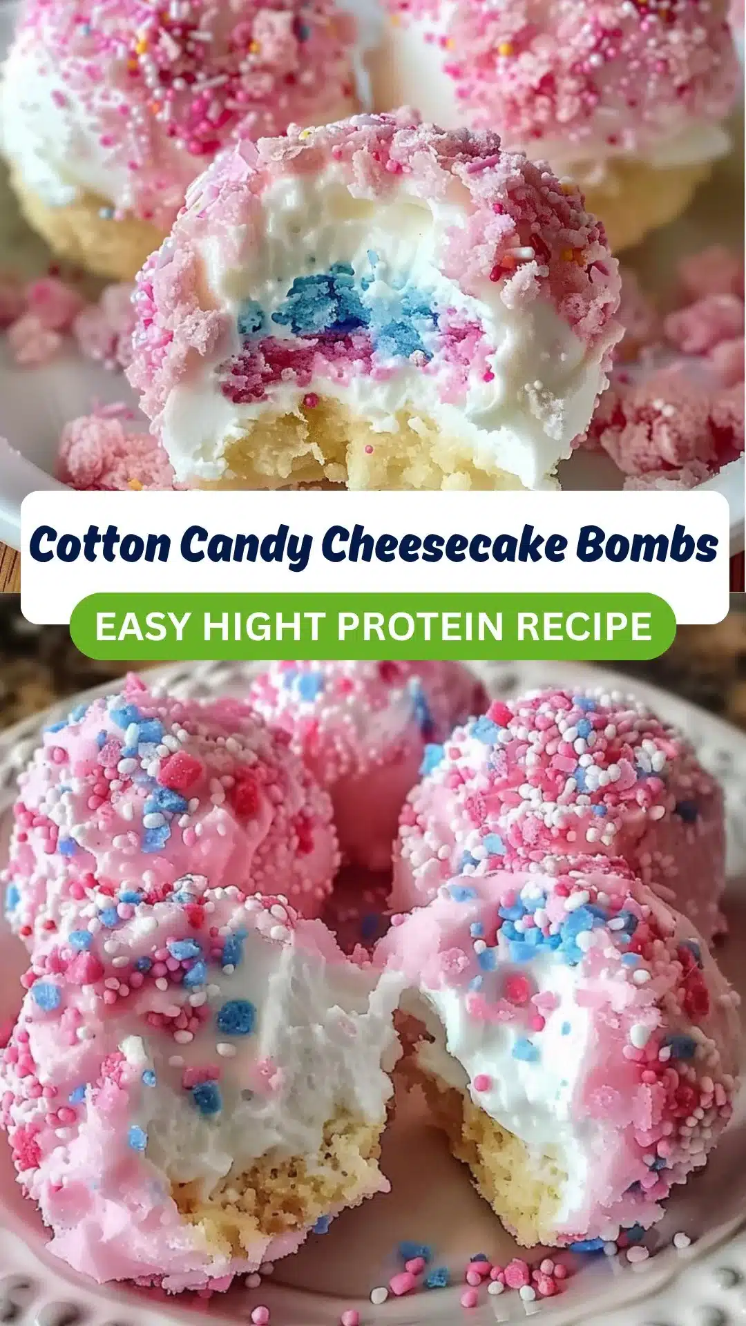 Delightful Crispy Cotton Candy Cheesecake Bombs in 30 Minutes