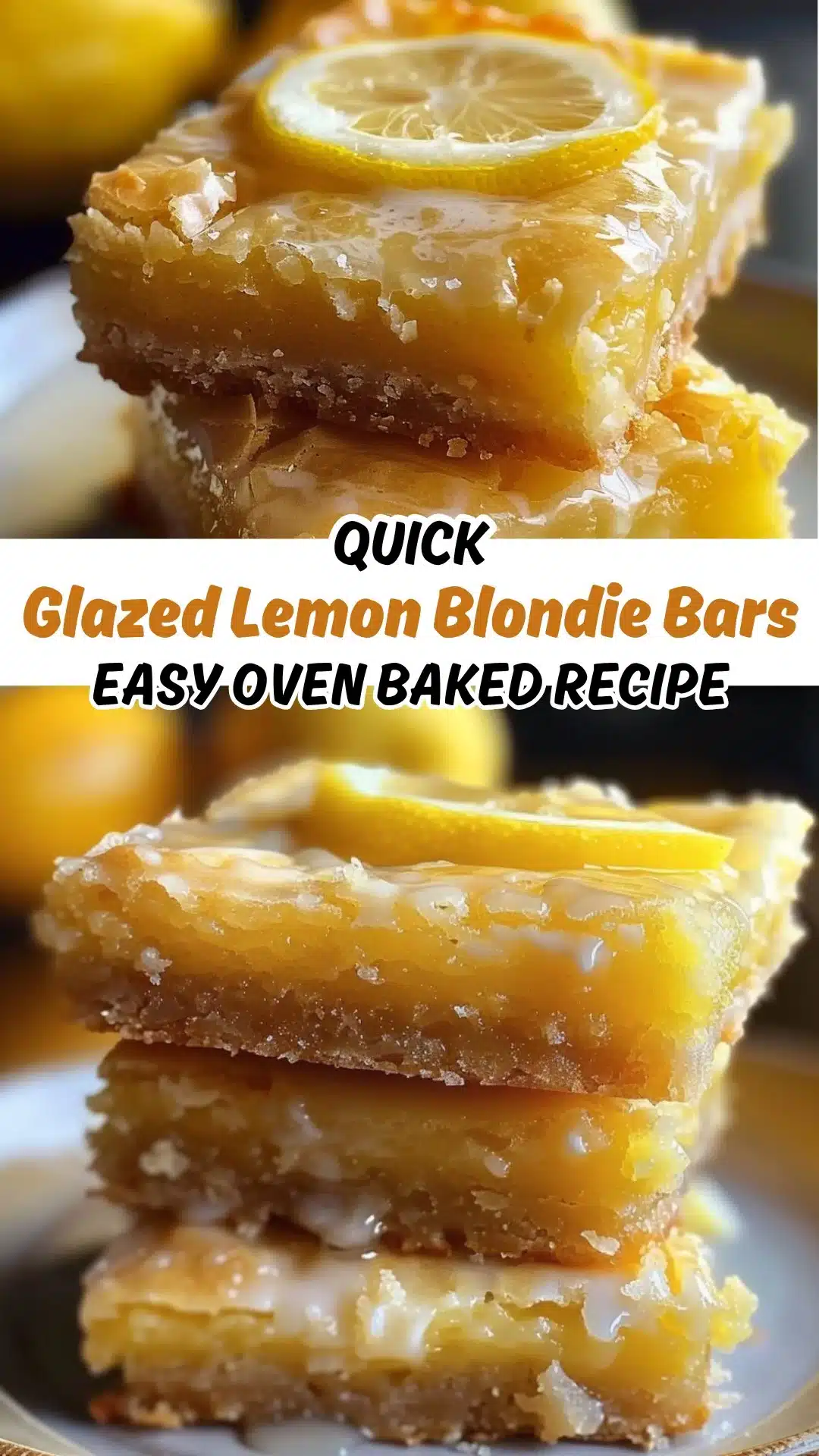 Glazed Lemon Blondie Bars 2 Glazed Lemon Blondie Bars