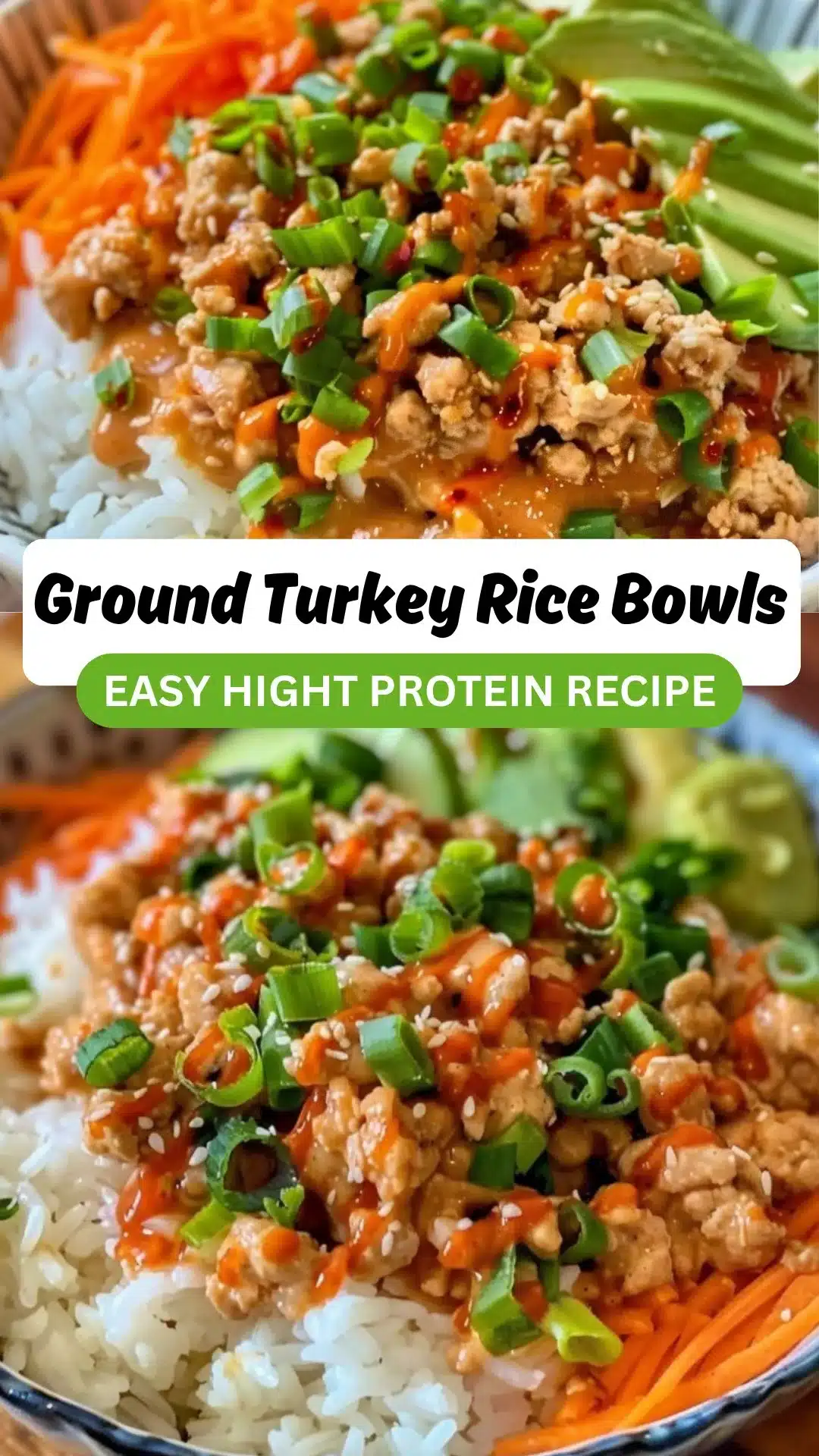 Ground Turkey Rice Bowls with Bang Bang Sauce 2 Ground Turkey Rice Bowls with Bang Bang Sauce