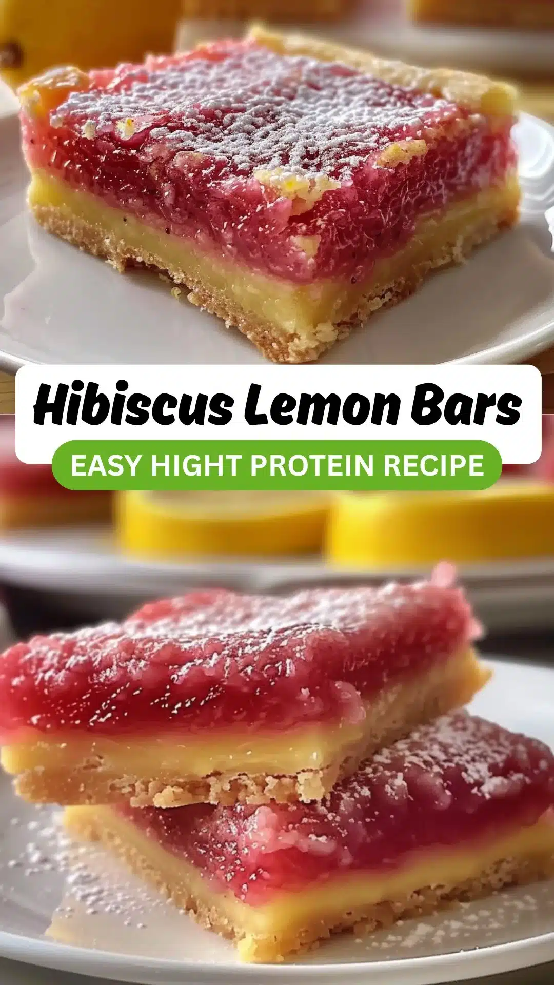 Hibiscus Lemon Bars