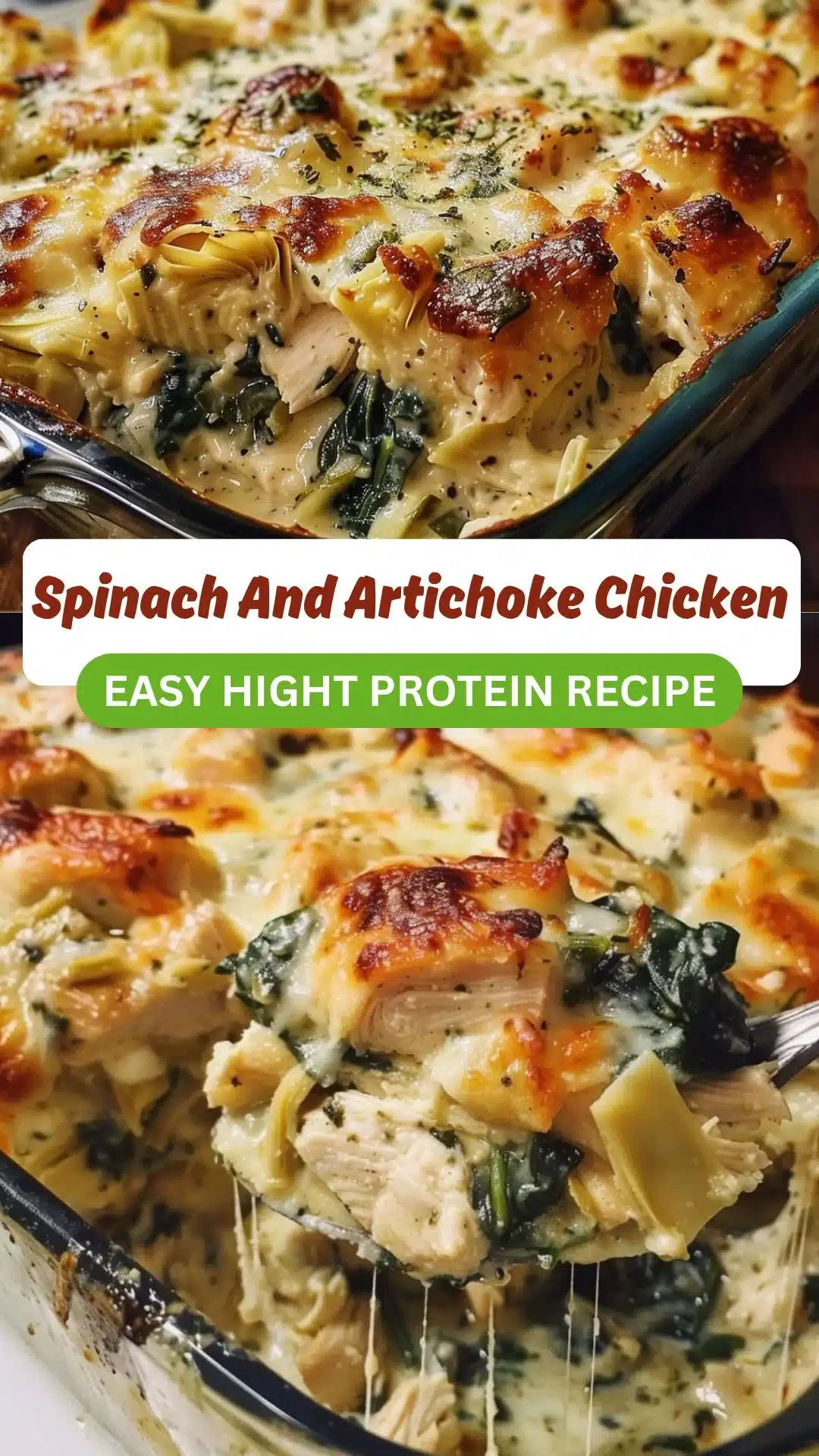 High Protein Spinach And Artichoke Chicken Casserole 2 High Protein Spinach And Artichoke Chicken Casserole
