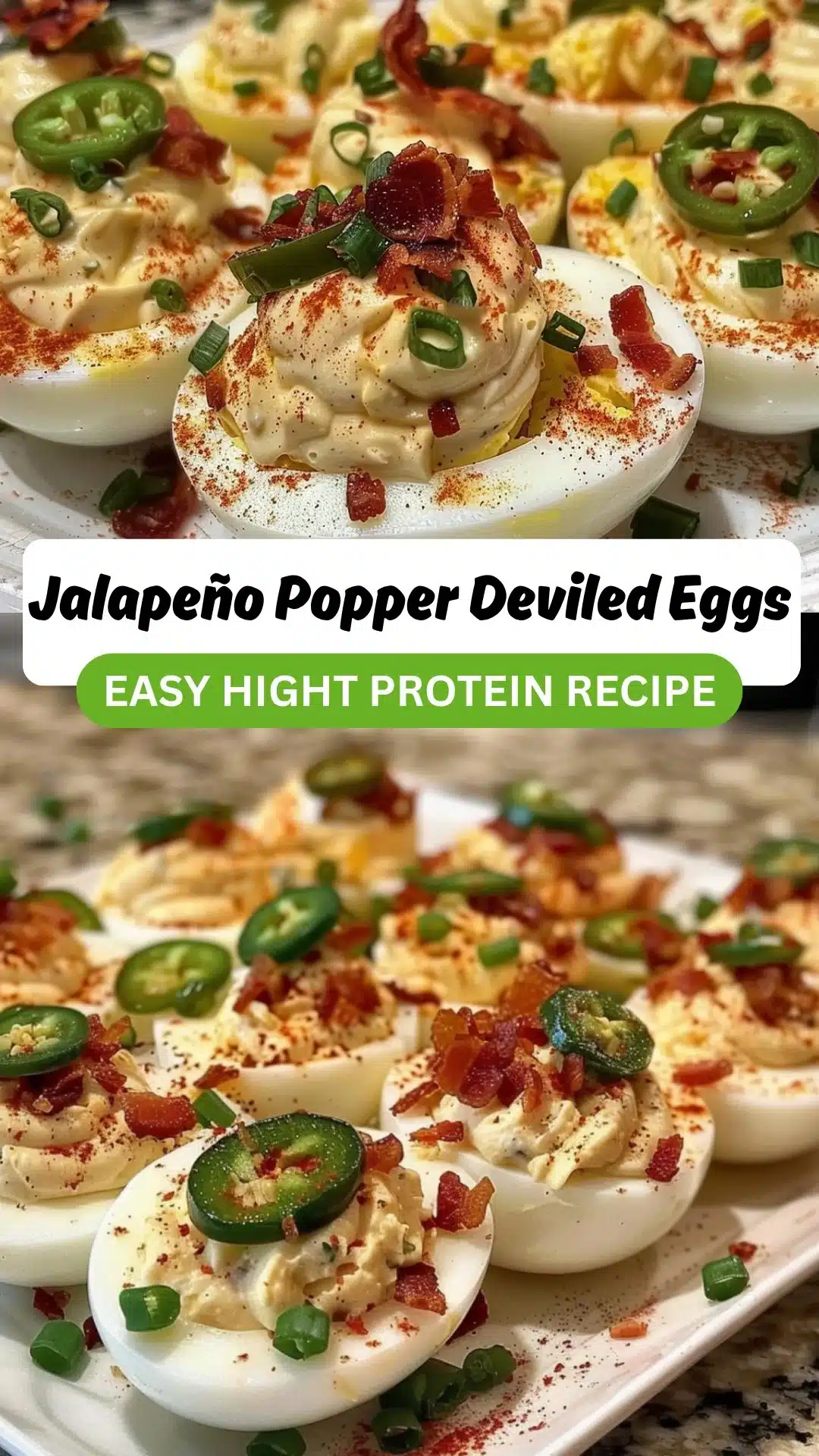 Loaded Jalapeño Popper Deviled Eggs with Bacon 2 Loaded Jalapeño Popper Deviled Eggs with Bacon