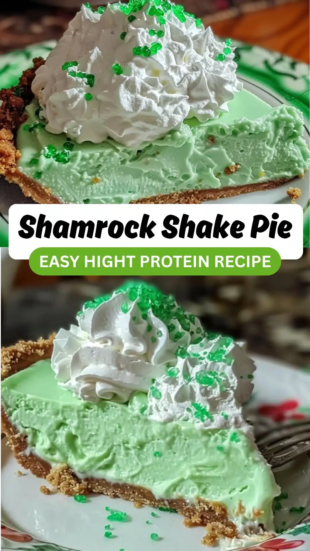 No-Bake Shamrock Shake Pie