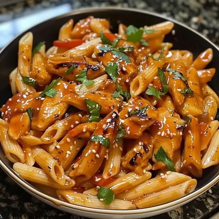 One-Pan Tangy Honey BBQ Chicken Penne