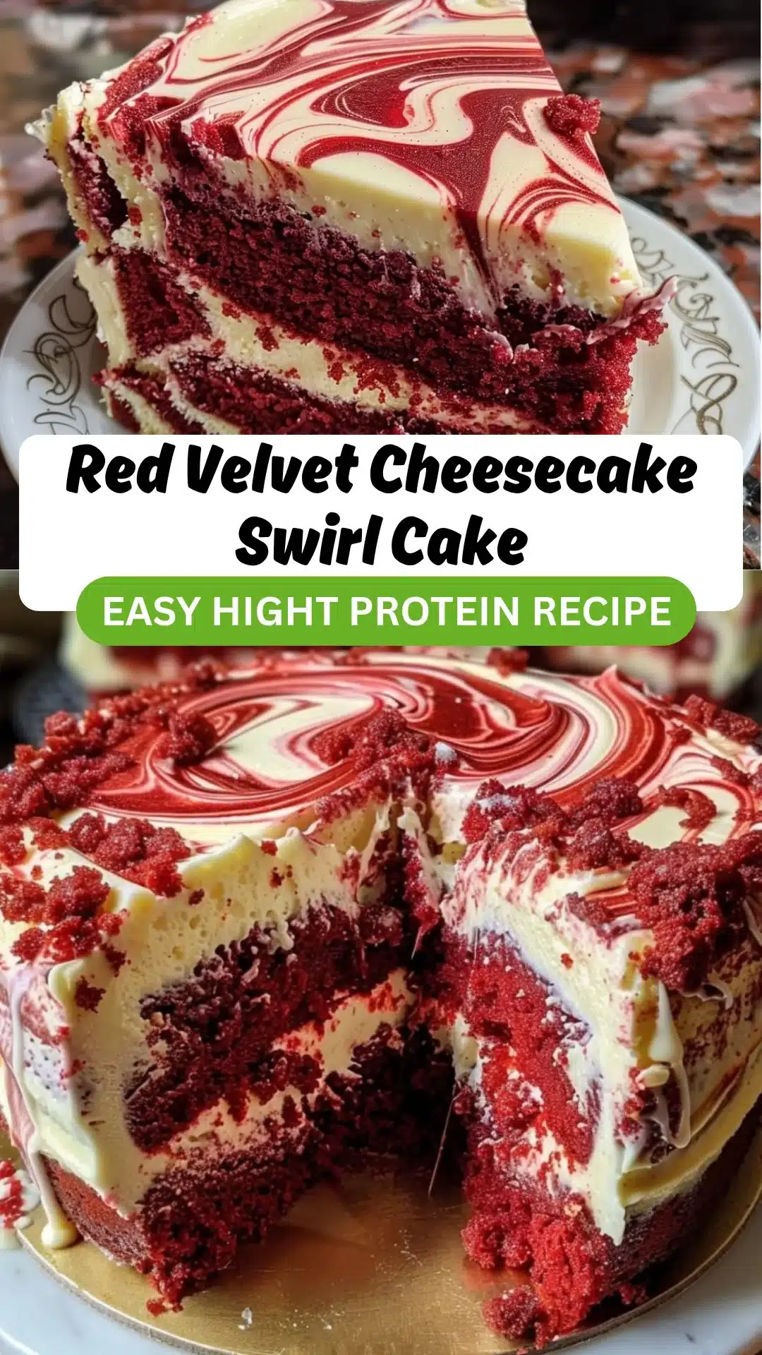 Red Velvet Cheesecake Swirl Cake