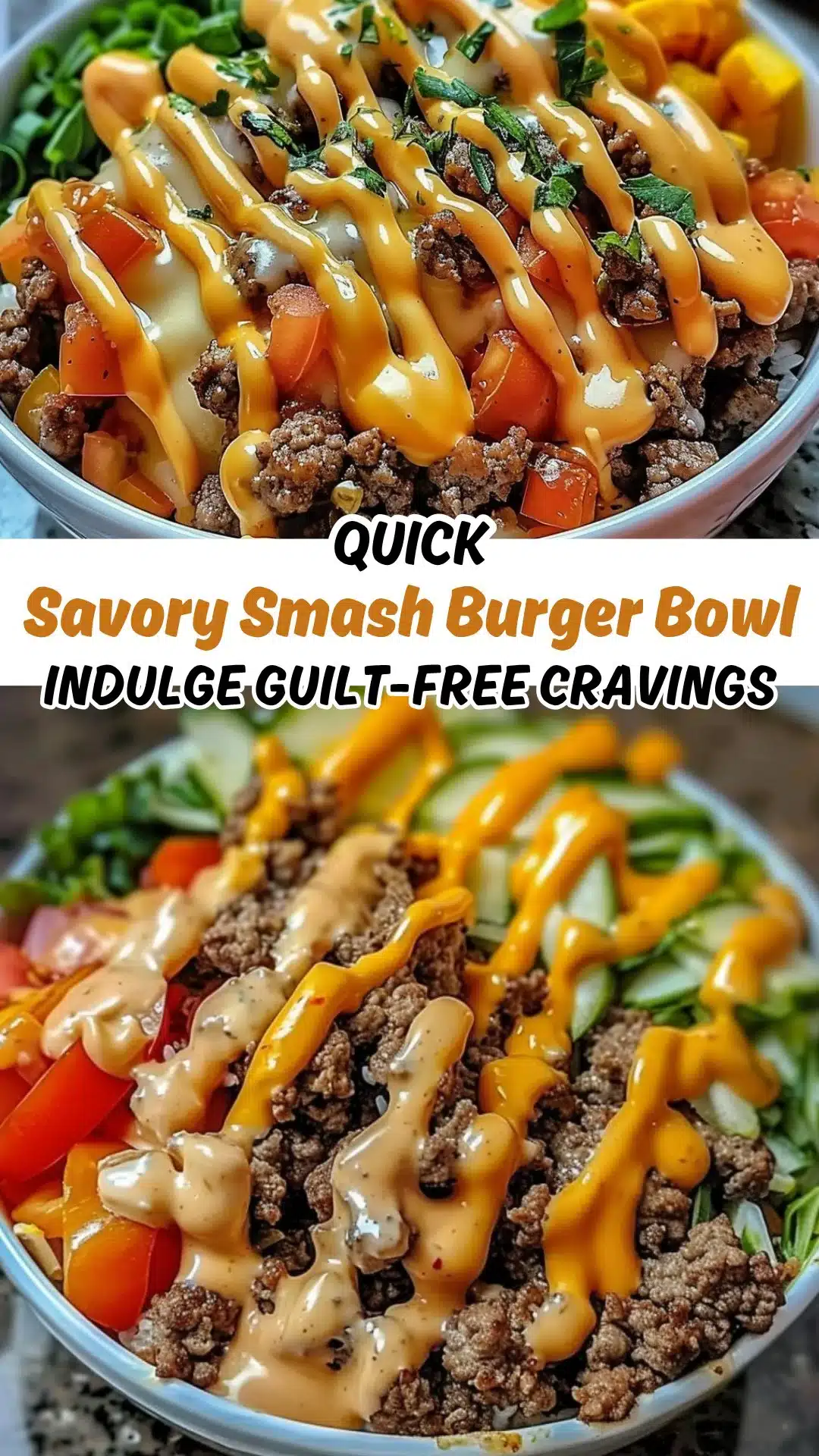 Savory Smash Burger Bowl: Indulge Guilt-Free Cravings